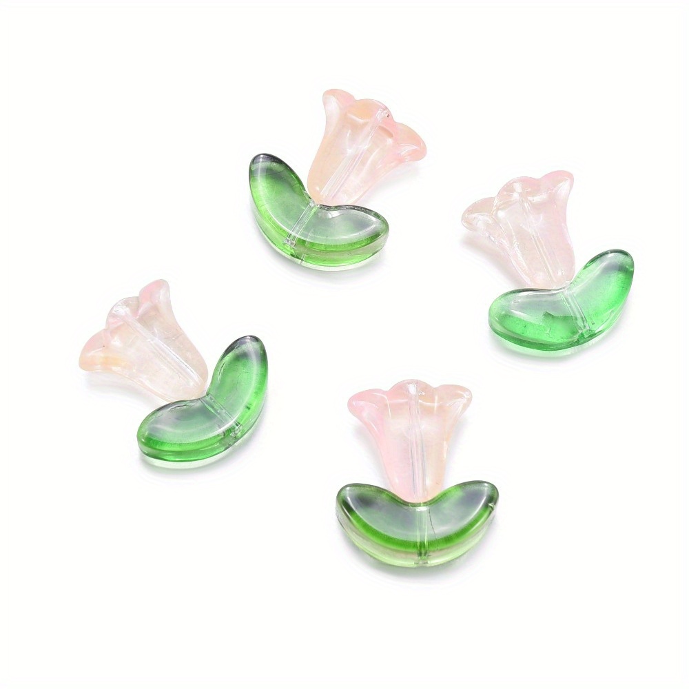 20pcs Trumpet Flower Shape Beaded DIY Jewelry Making